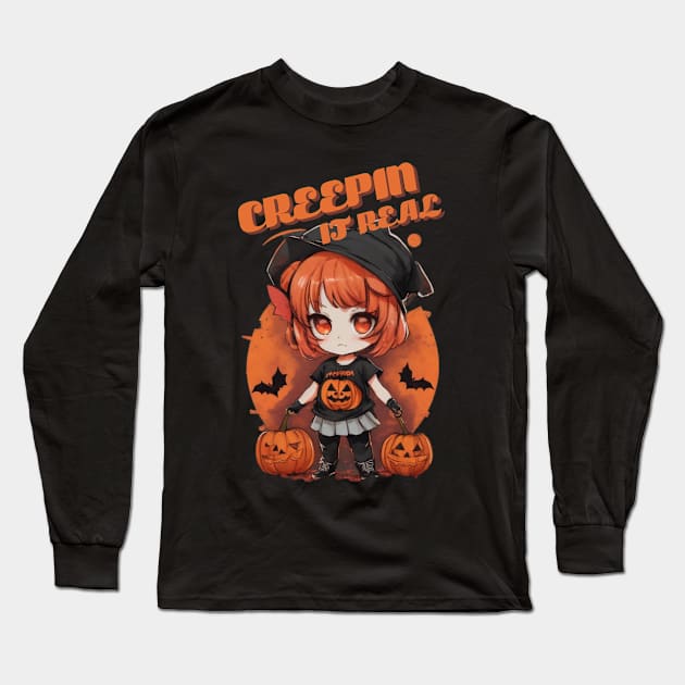 cute anime girl Long Sleeve T-Shirt by AOAOCreation